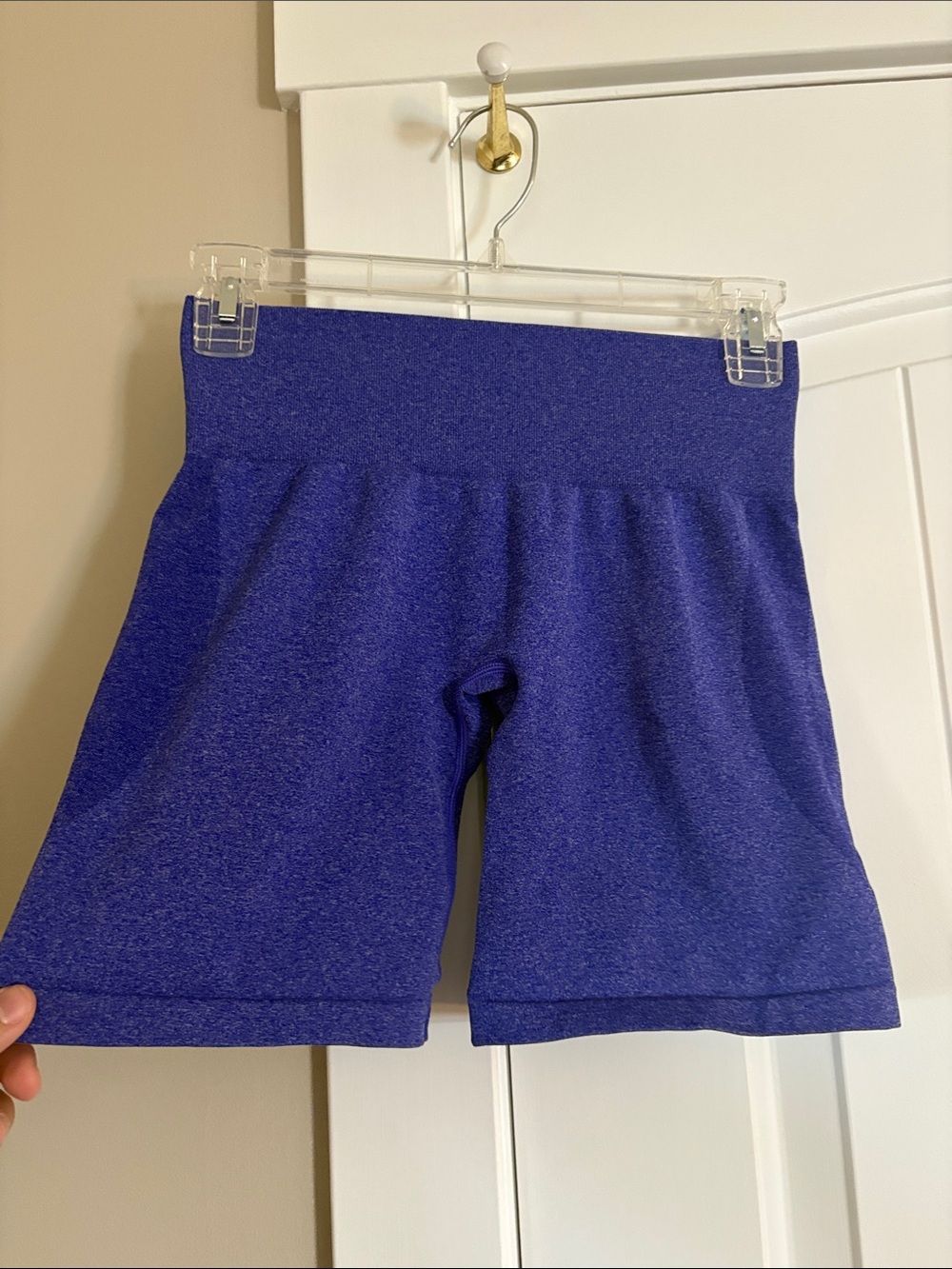 High-Waist Purple Women’s Active Shorts